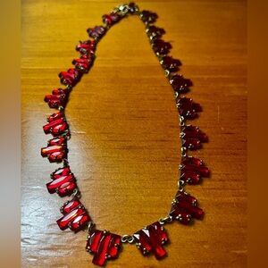 Art Deco Red Necklace